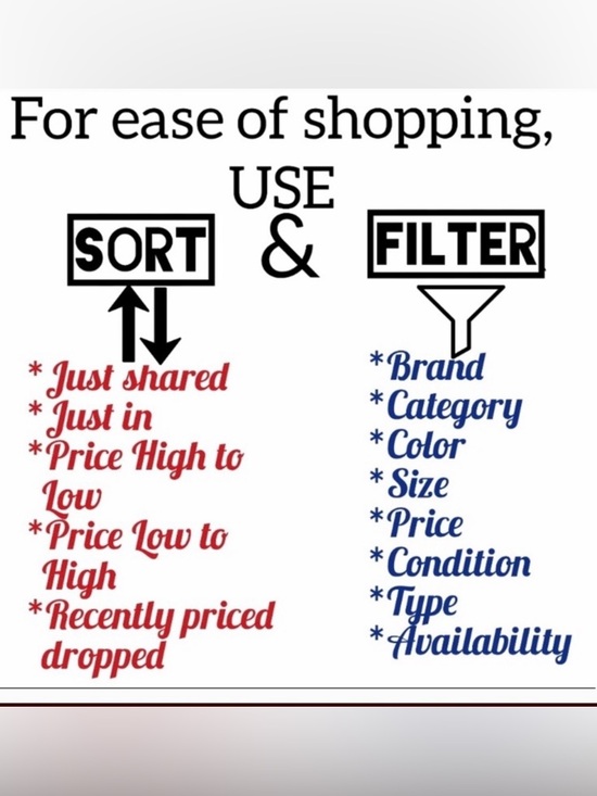 Other - Sort for easier shopping!
